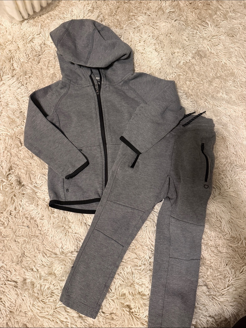 GAP fit Kids Gray Zip Hoodie & Jogger Set